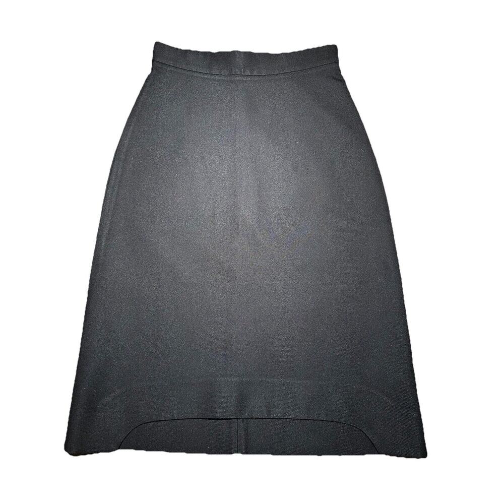 YVES SAINT LAURENT France Autumn 2010 Black Pencil Skirt F36 US 4 Wool Silk - Picture 7 of 16